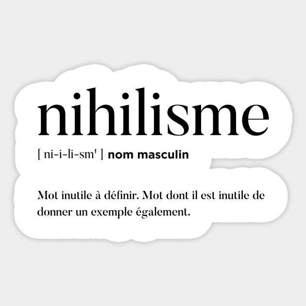 Nihilisme Sticker by AxelCardinaels